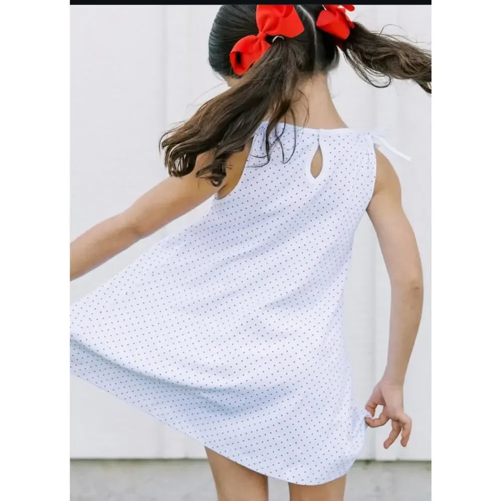 The Proper Peony Pima Girls Dottie Sleeveless Dress‎ NWT size 2T